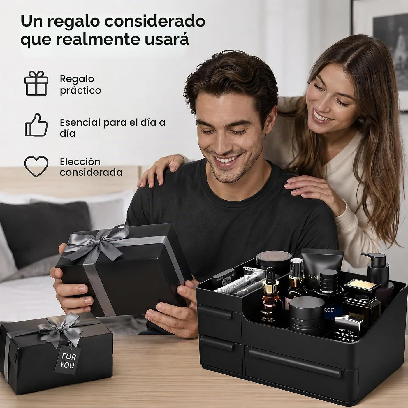 Rasydyn Organizador de encimera para hombre para colonia: organizad...