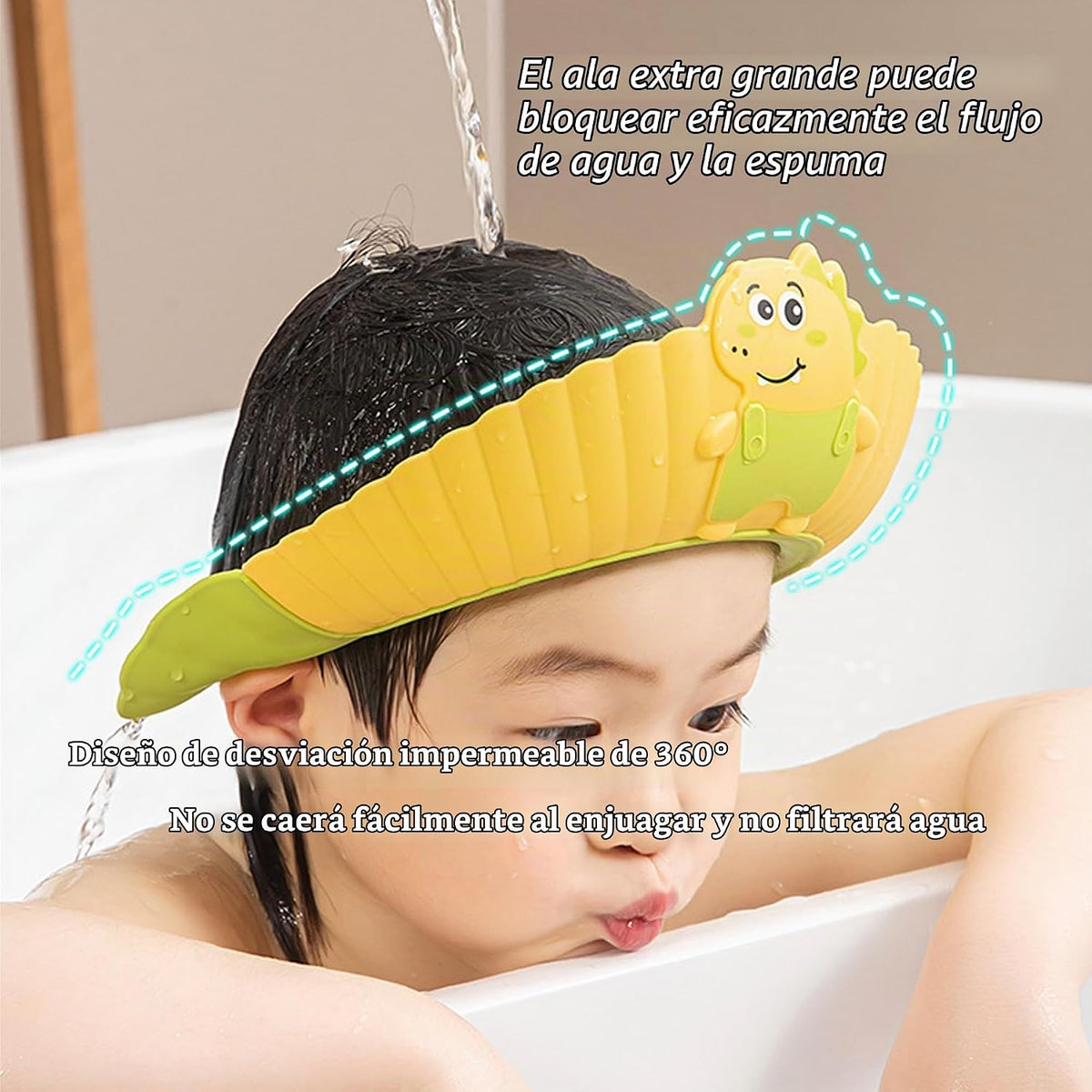 De 0 a 9 años, sombrero de visera para niños, diversión para el bañ...