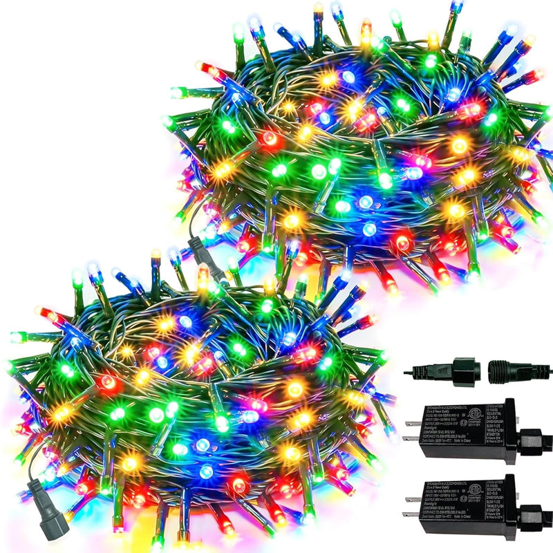Paquete de 2 tiras de luces de Navidad extensibles para interiores...