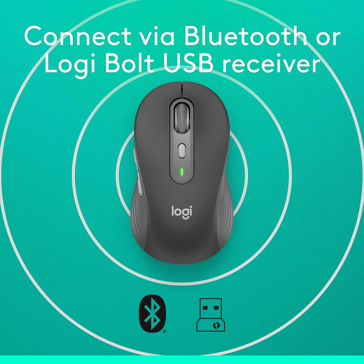 Logitech Signature Plus M750 - Mouse inalámbrico para manos pequeña...