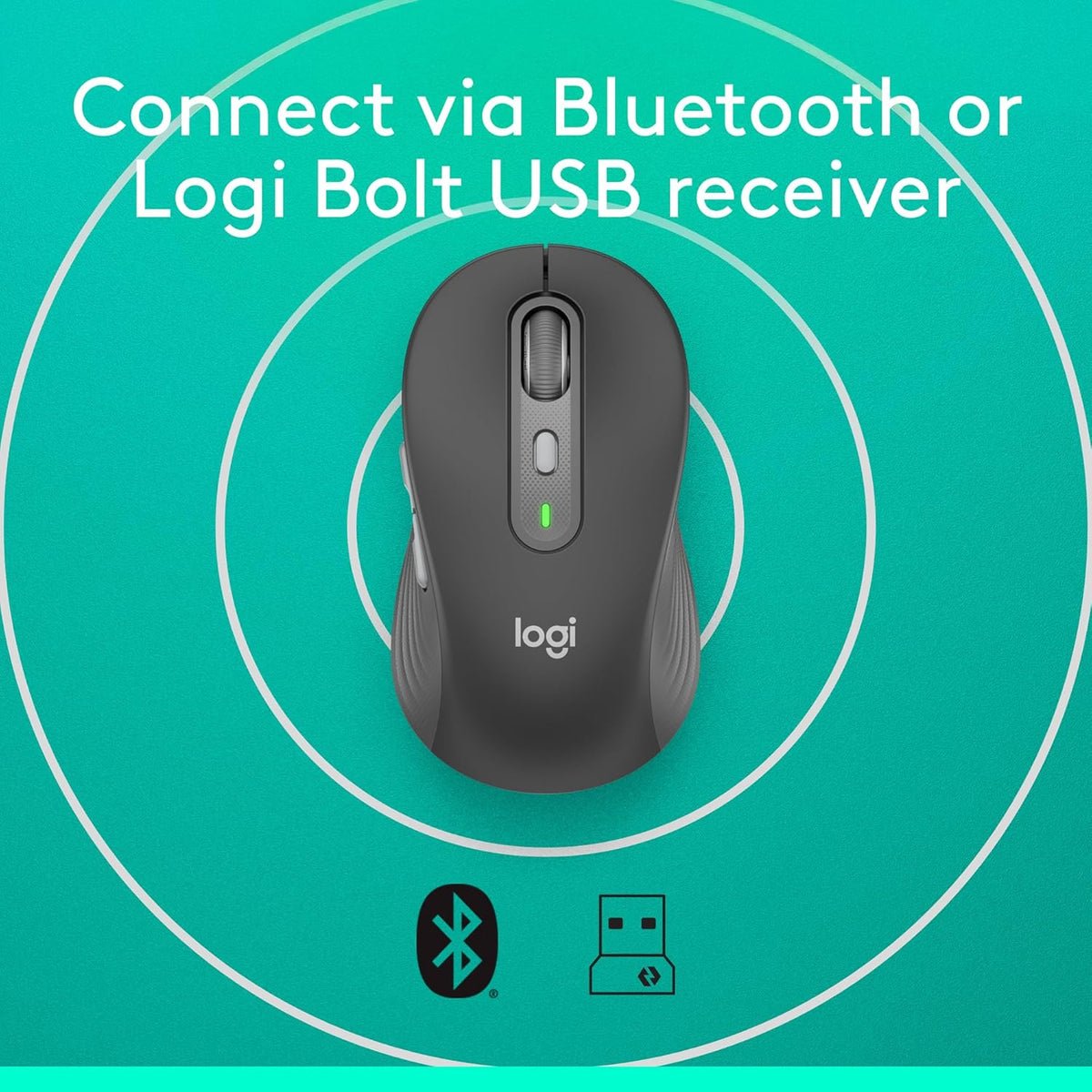 Logitech Signature Plus M750 L, ratón inalámbrico para manos grande...