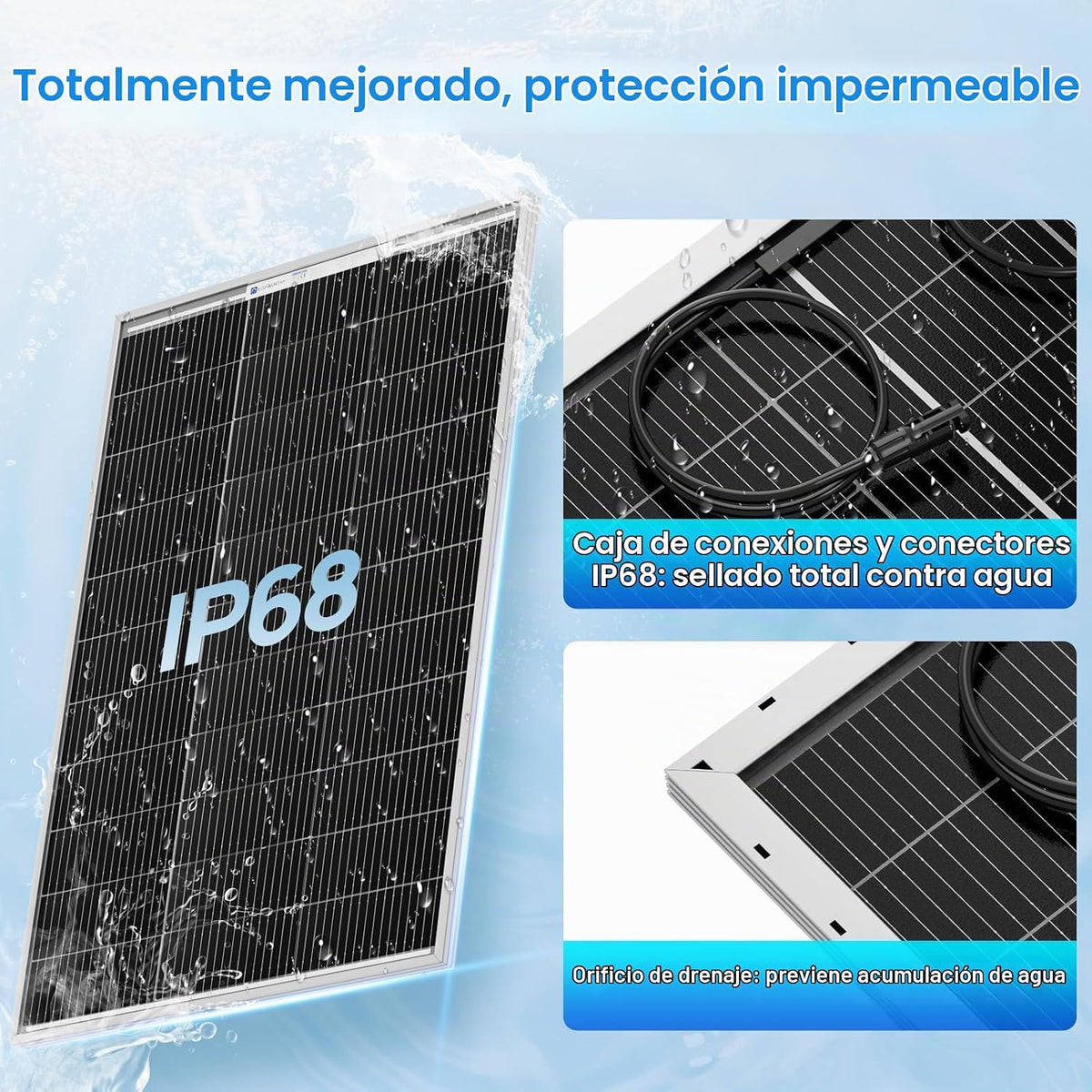 ECO-WORTHY Bifacial - Cargador de energía para módulo fotovoltaico...