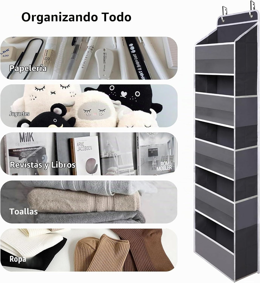 TYMENSH Organizador para colgar sobre puerta con 5 bolsillos grande...