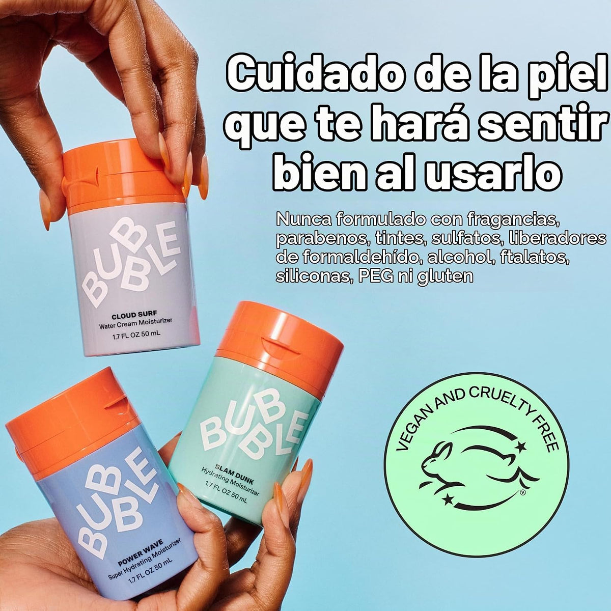 Bubble Skincare Cloud Surf Crema de agua, hidratante para piel gras...