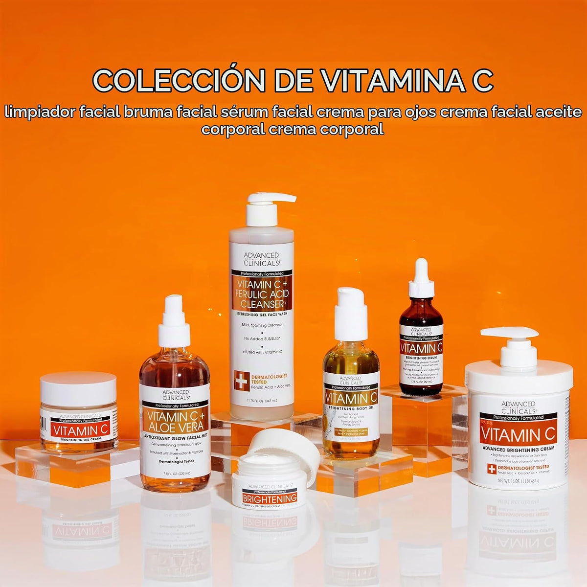 Advanced Clinicals Aceite corporal iluminador con vitamina C para m...
