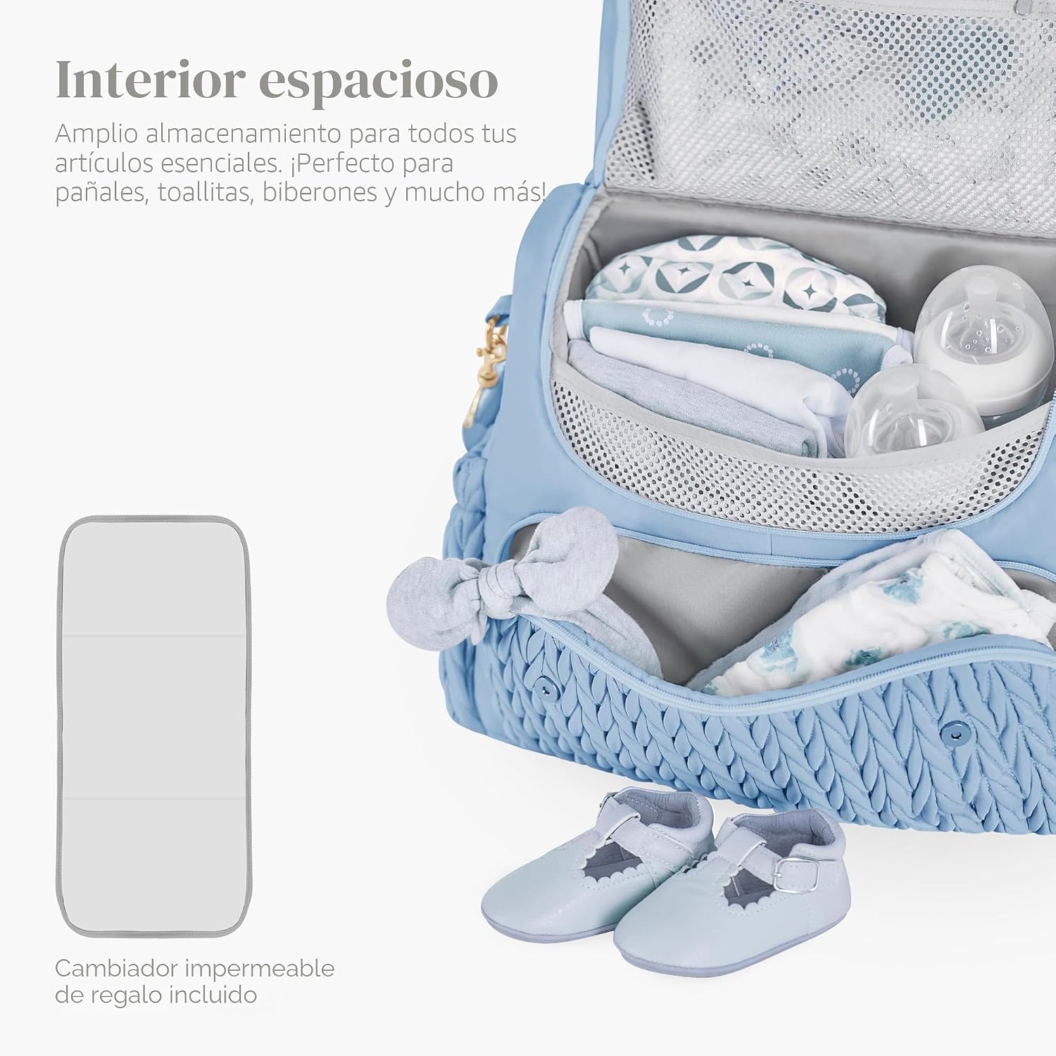 Hannah &amp; Sophia Belle - Mochila y bolsa convertible para pañale...