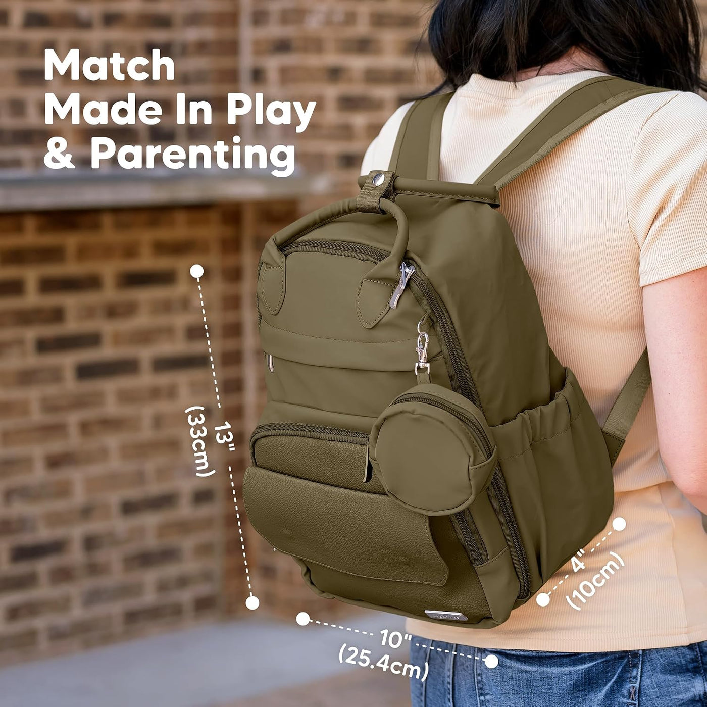 KeaBabies Mochila para pañales, mochilas de viaje para pañales (oli...
