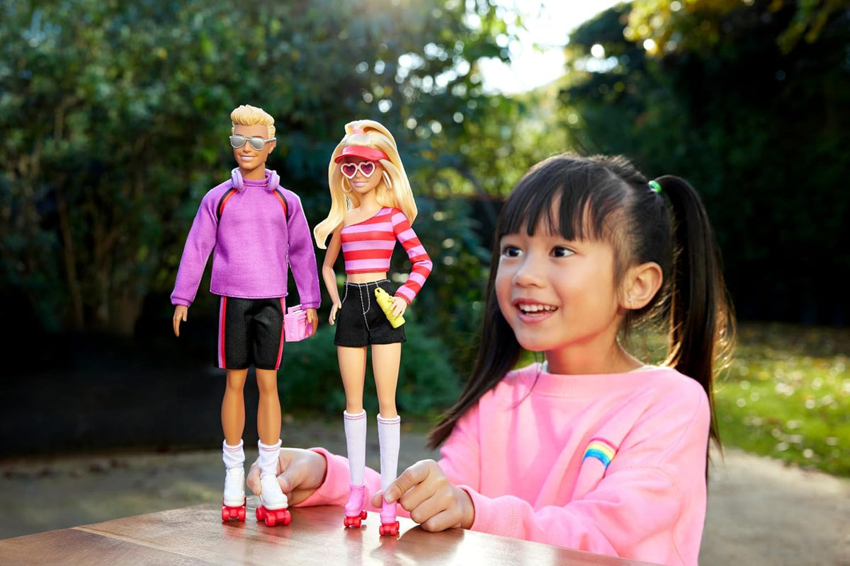 Barbie Fashionistas Patinaje Ken Set | 2 muñecas de moda con ropa y...