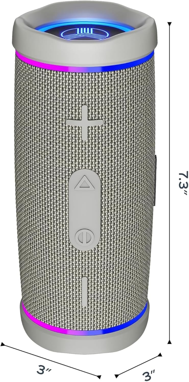 TREBLAB HD77 Altavoz Bluetooth impermeable, graves profundos de 30...