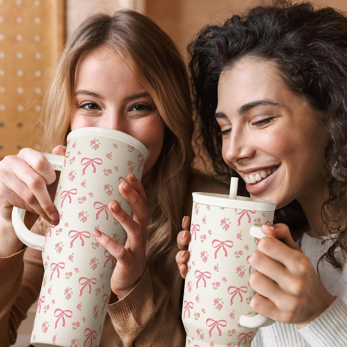 SANDJEST Vaso con Asa de 40oz, Tazas Aisladas de Acero Inoxidable c...