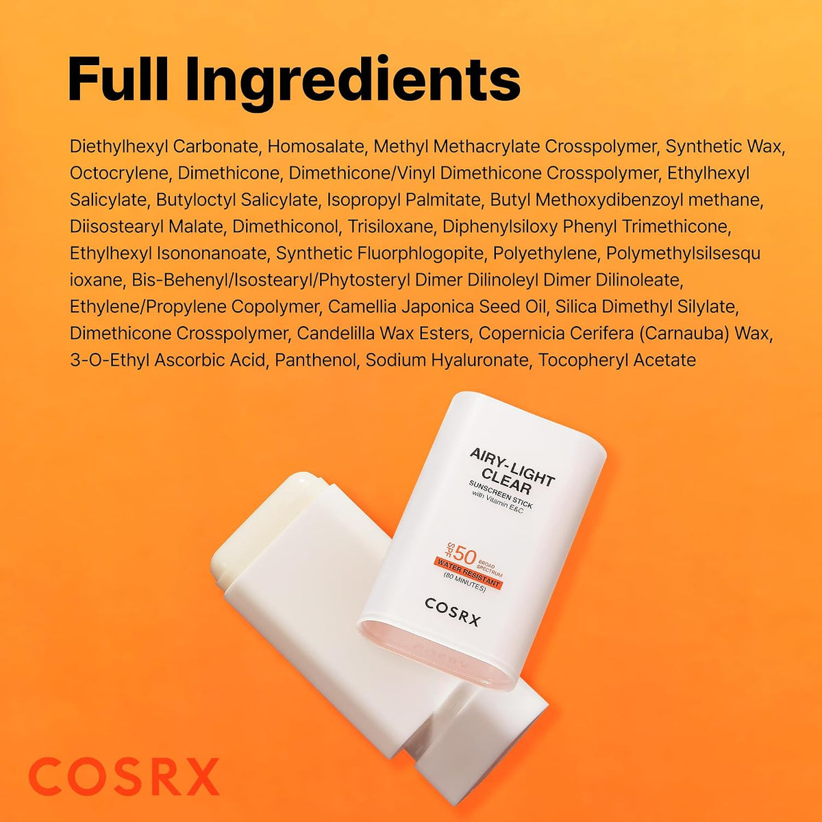 COSRX Protector solar con vitamina E y luz aireada con llavero de r...