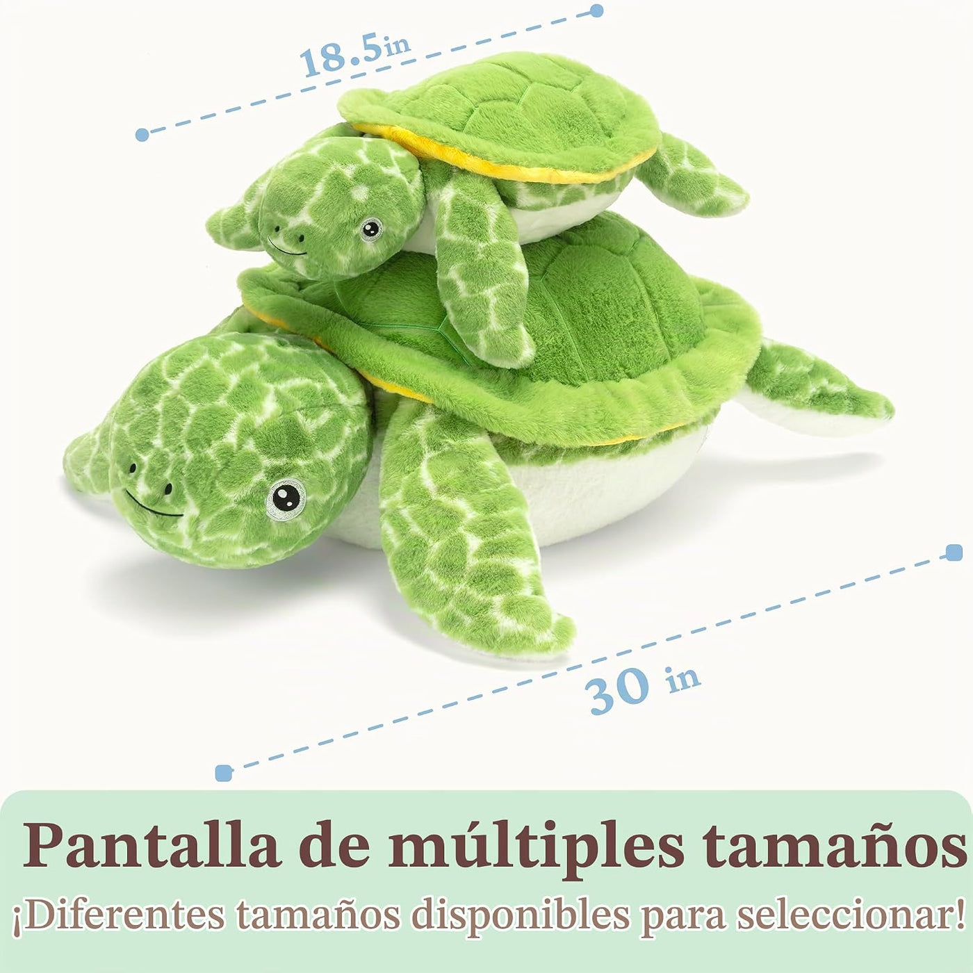IKASA Juguete de peluche de tortuga marina gigante, juguetes suaves...