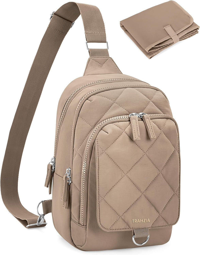 Trahzia Mini bolsa de pañales con cambiador portátil, pequeña bolsa...