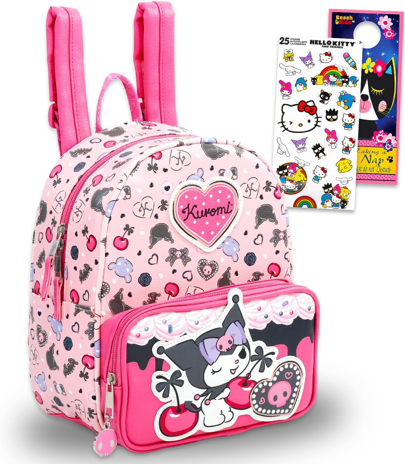 SANRIO Kuromi - Juego de mochila y monedero para mujer, bolsa de 10...
