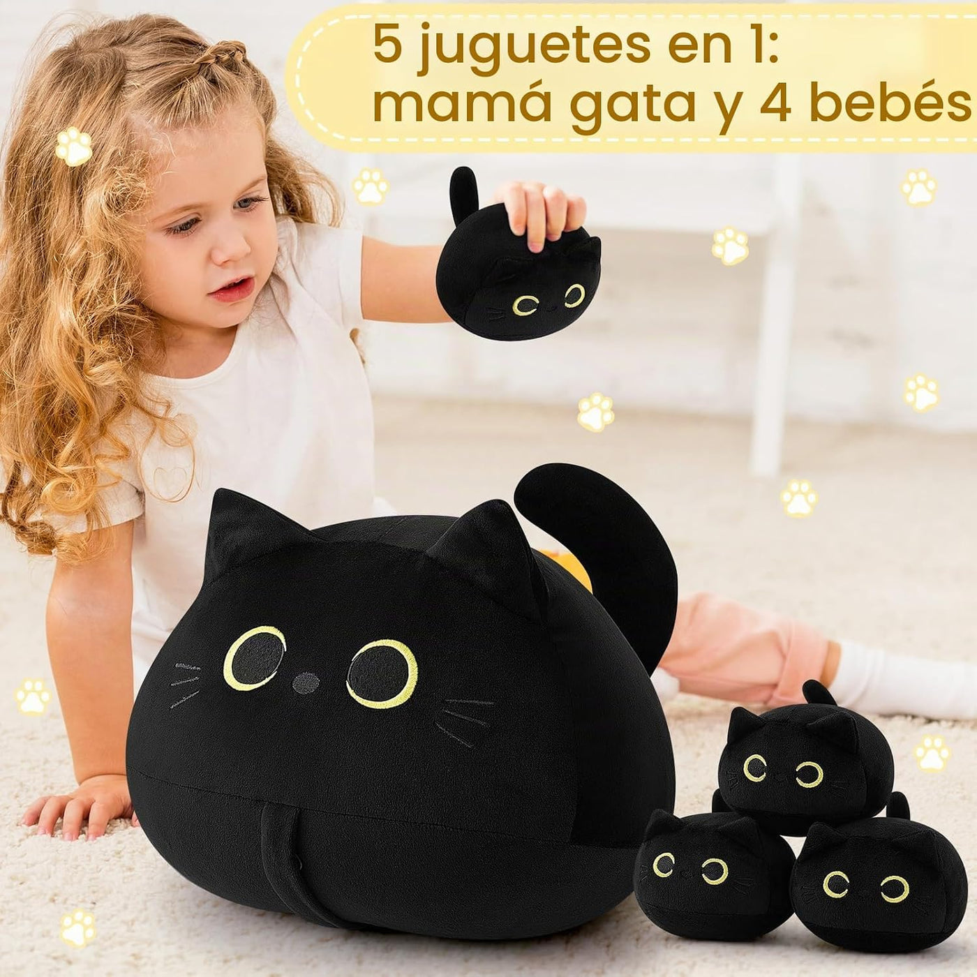 Auspicious beginning Peluche de Gato Negro de 19'', Familia...