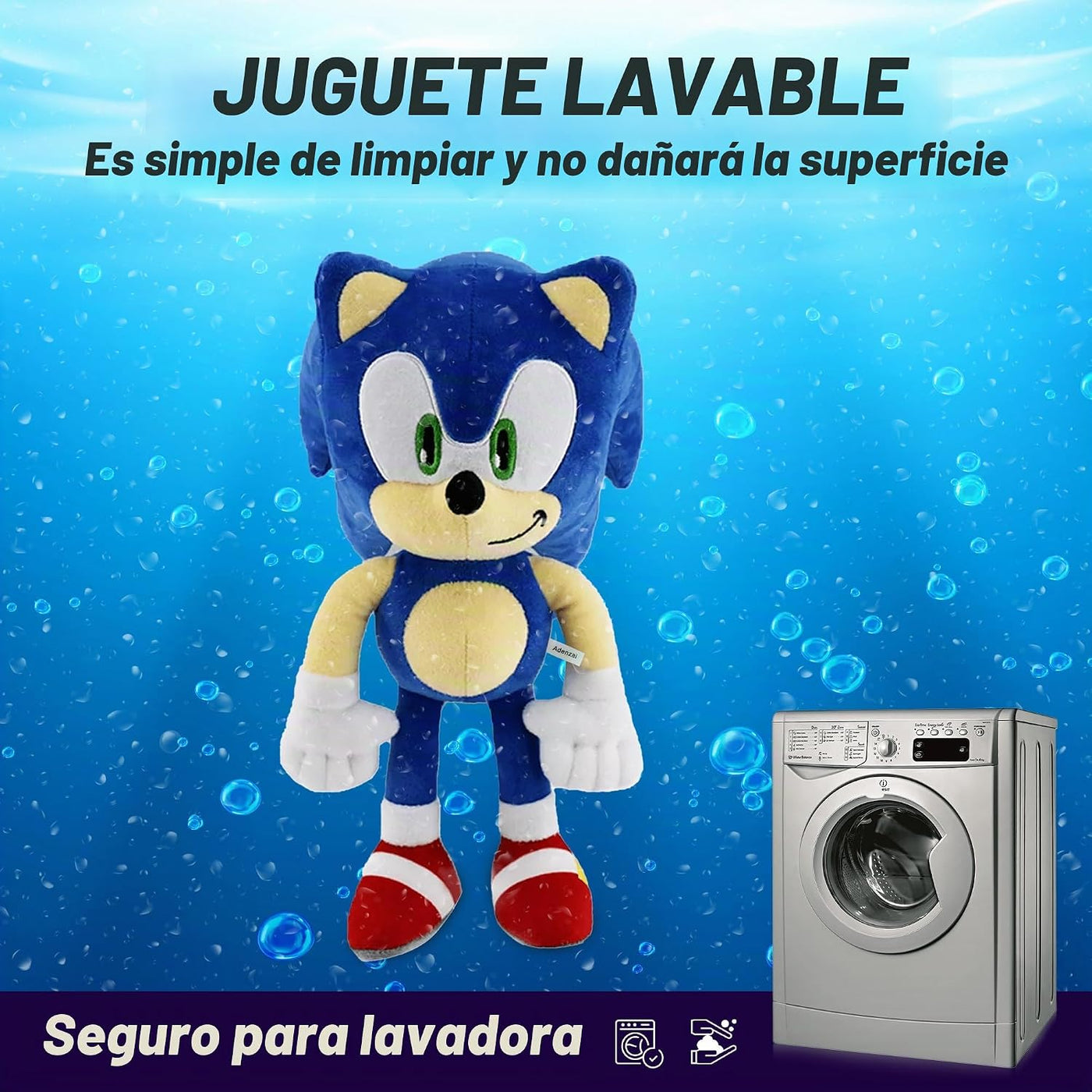 Adenzai Figuras de peluche de animales de peluche (azul)