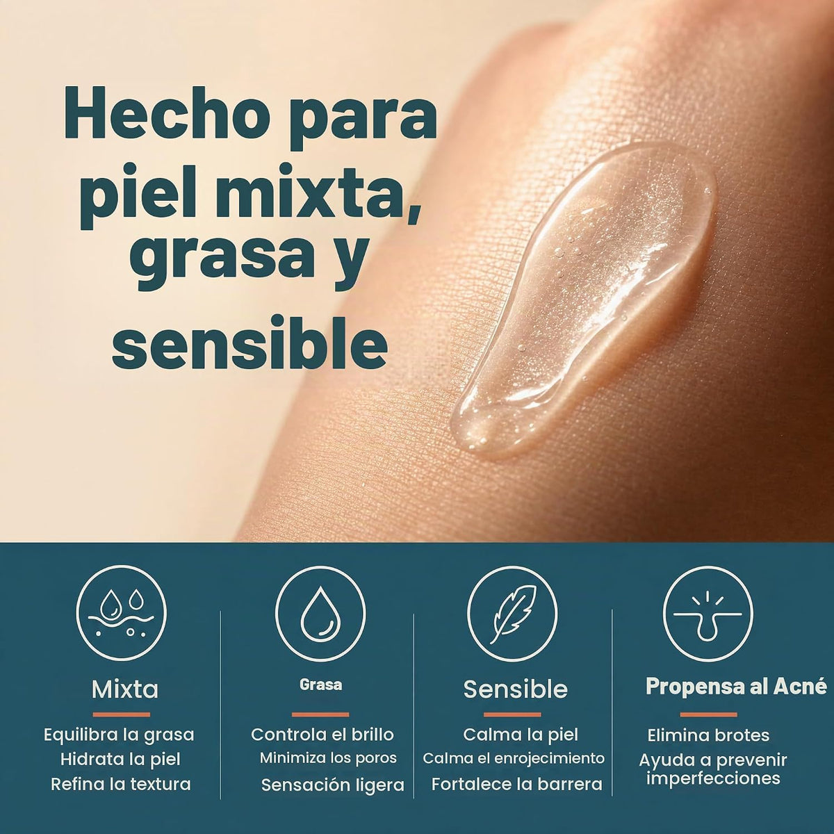 Eva Naturals - Suero de niacinamida 12% + zinc con ácido hialurónic...