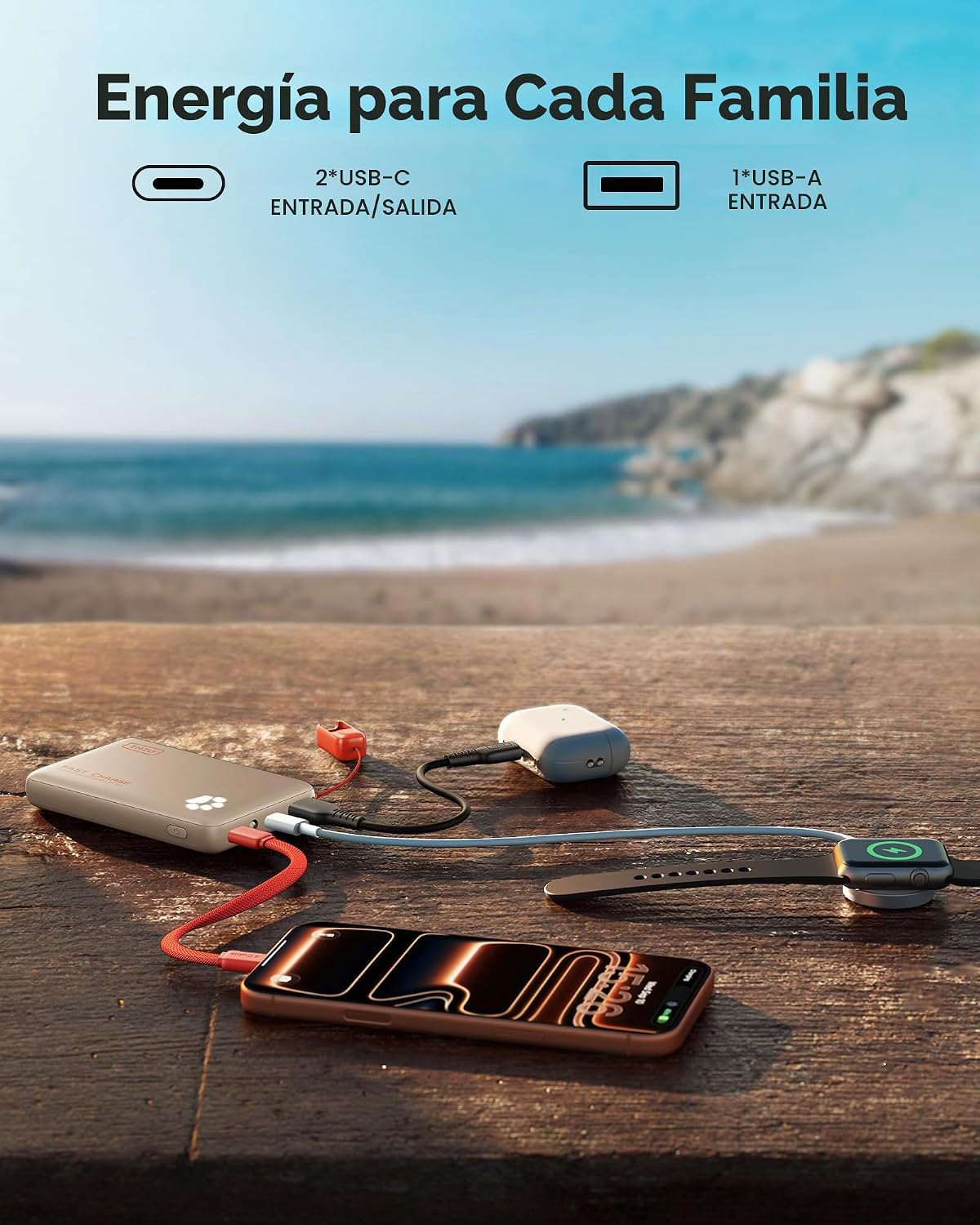 INIU 10000mAh 45W cargador portátil de carga rápida, banco de energ...
