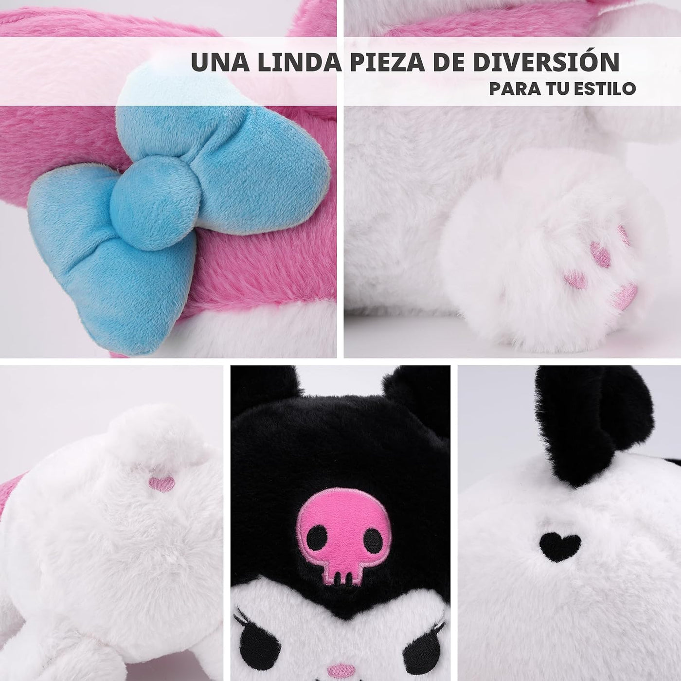 Juju - Peluche Kawaii rosa (12 pulgadas), lindos animales de peluch...