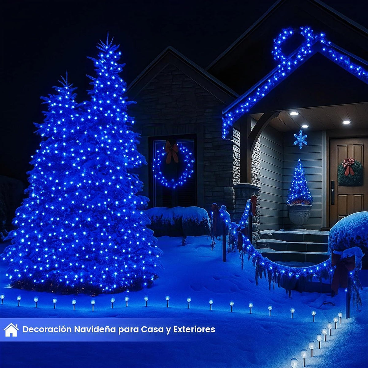 Guirnalda de 200 luces LED conectables, luces de Navidad de 66 pies...