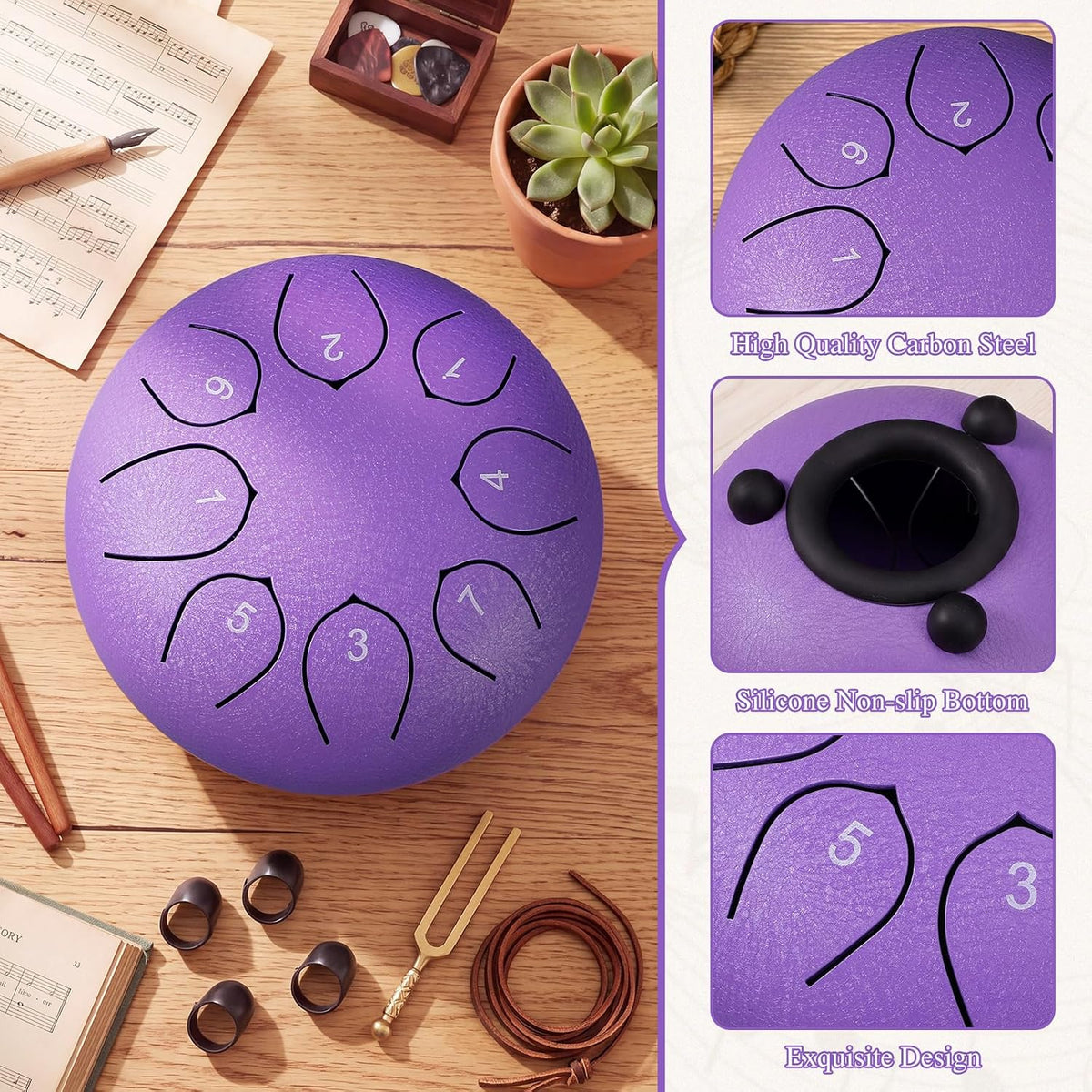 Tambor de lluvia Resholder para piano de pulgar Kalimba de jardín e...