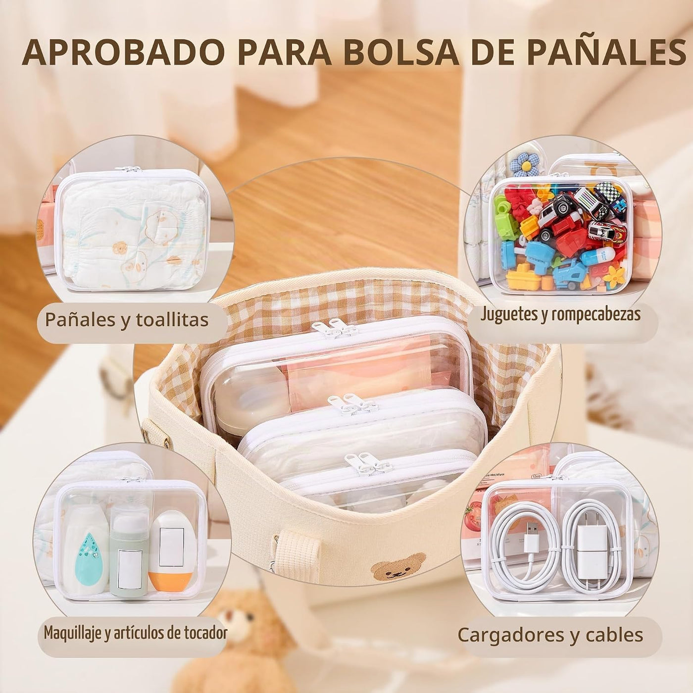 WELPIRT Bolsas organizadoras de bolsas de pañales de cáscara dura |...
