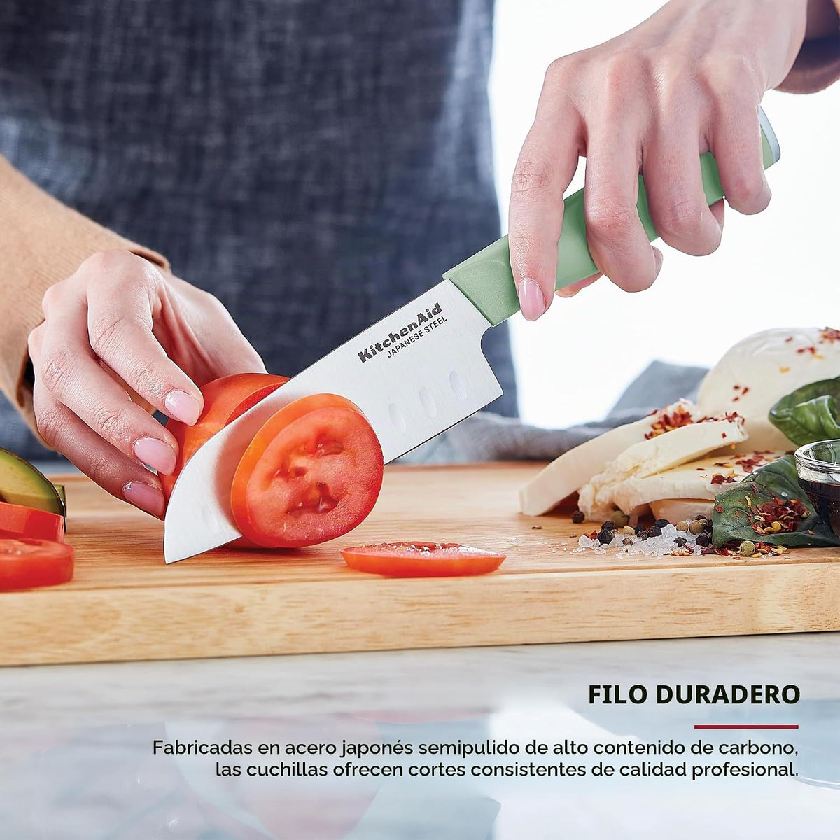 Juego de chef KitchenAid con fundas de ajuste personalizado, cuchil...