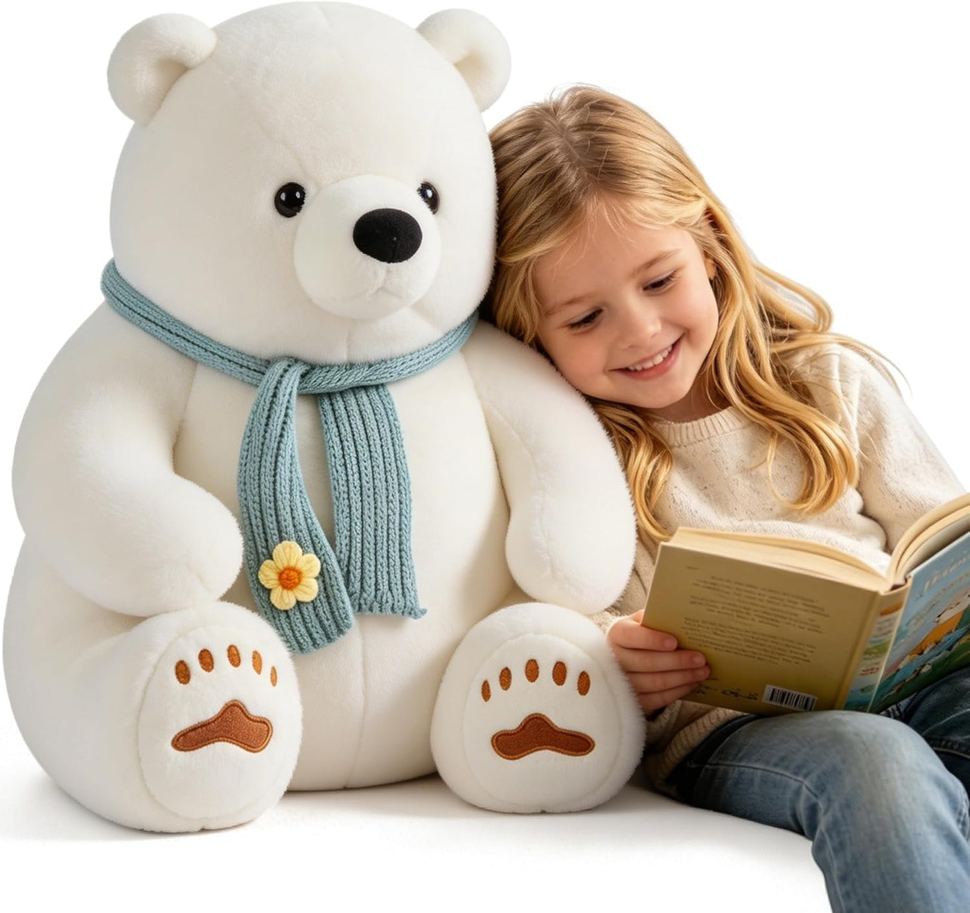 Riverwar Animal de Peluche de Oso Polar Grande, Juguete de Peluche...