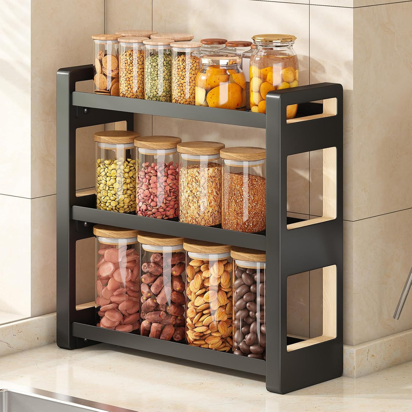 Cozynome Organizador de encimera de baño de 3 niveles, estante de b...