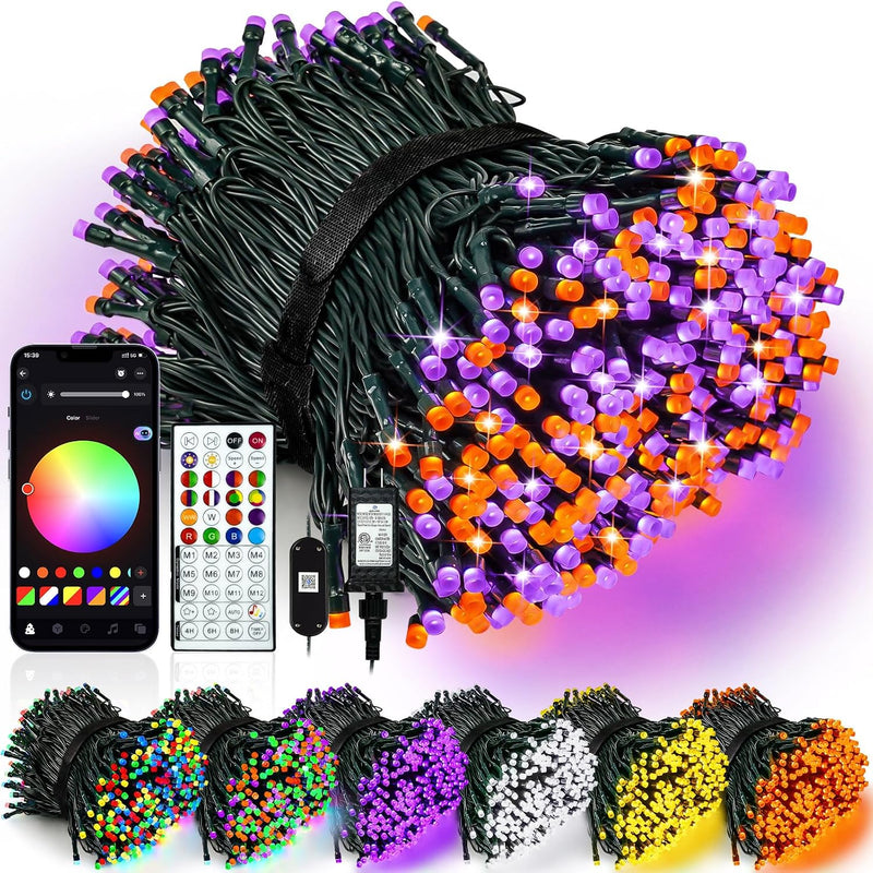 Guirnalda de luces navideñas inteligentes con cambio de color, cont...