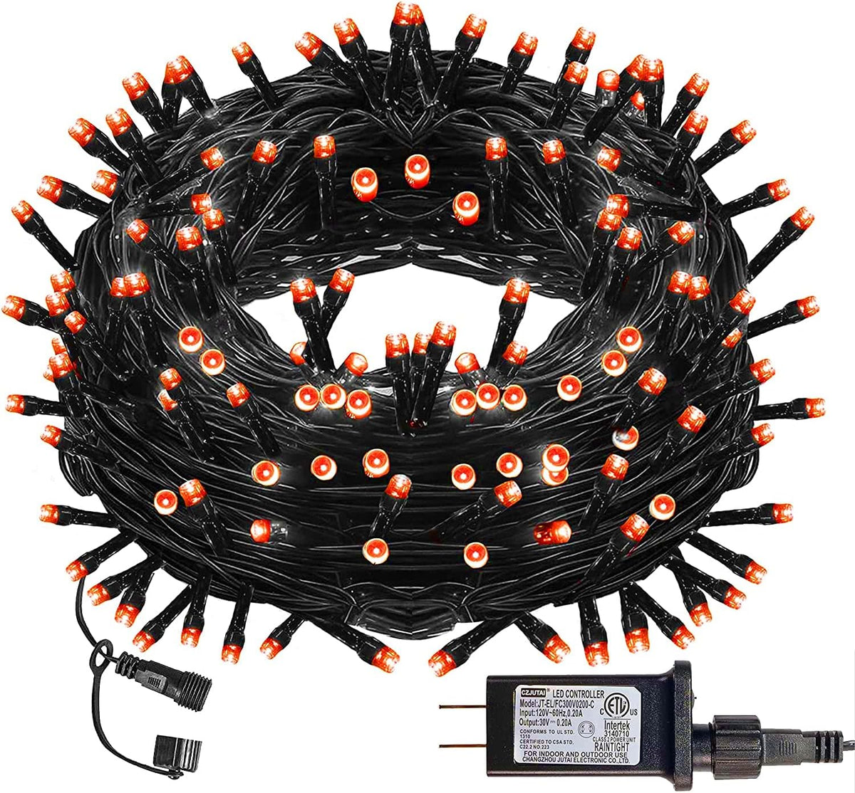 Dazzle Bright - Guirnalda de luces para Halloween, 300 LED, 100 pie...