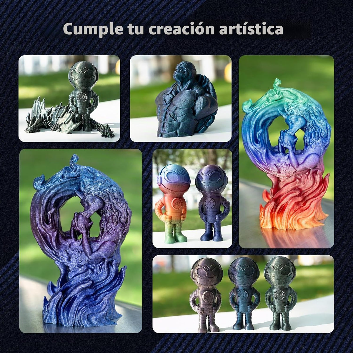 AMOLEN Galaxy Filamento de ácido poliláctico de 0.069 pulgadas +\/-...