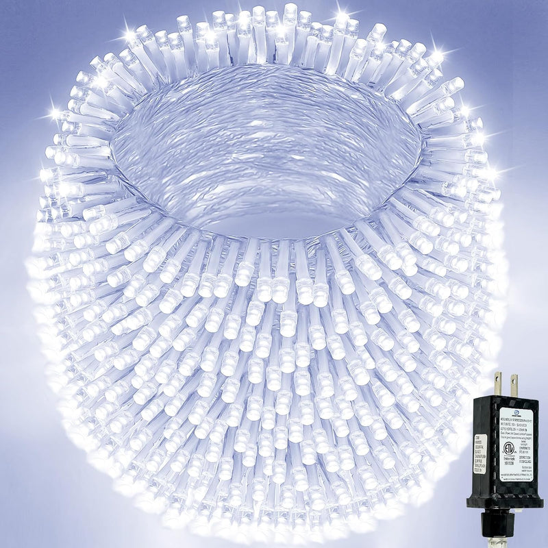 Cadena de 800 luces LED, luces de Navidad superlargas de 272 pies p...
