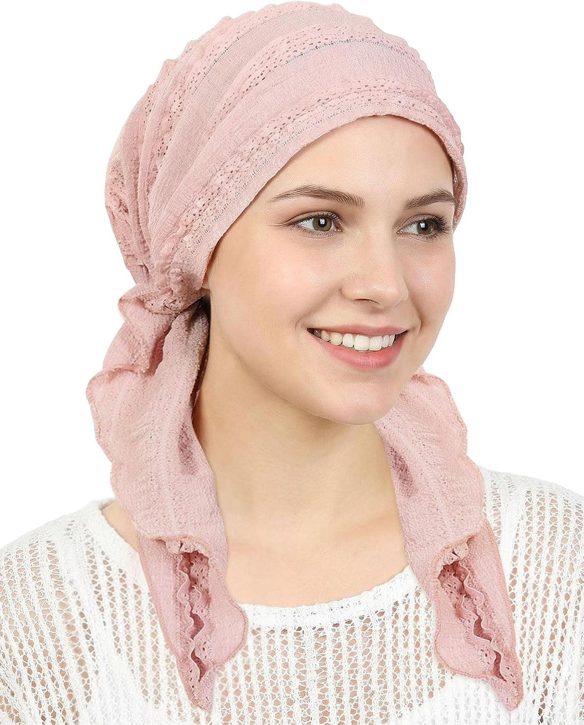 Babalet Gorro sin cordones preatado para mujer, turbante, gorro par...
