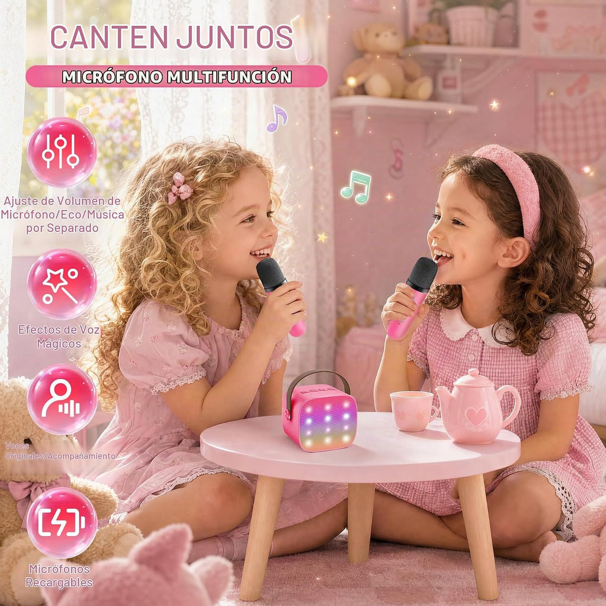 YLL Mini máquina de karaoke para niños, regalos de cumpleaños de ju...