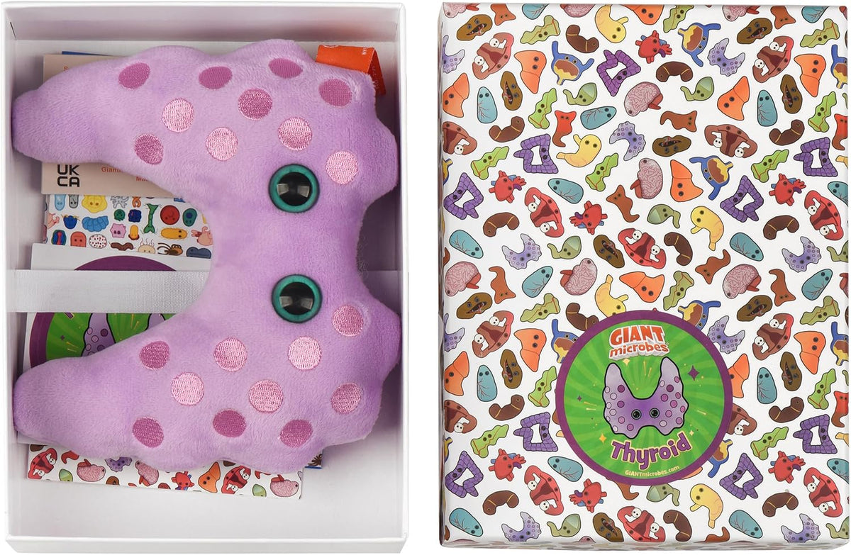 GIANT MICROBES Set de regalo de felpa tiroidea, incluye felpa, tarj...