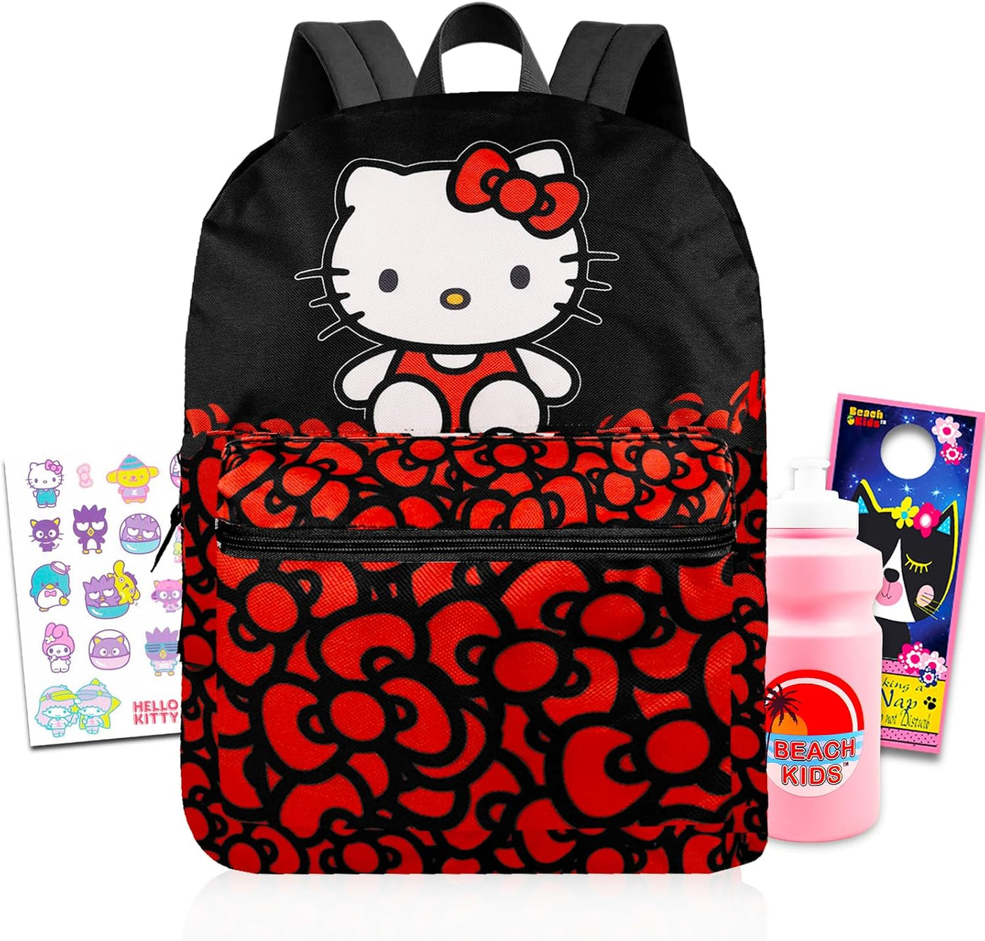 Hello Kitty Mochila para niñas - Paquete con 16" Hello Kitty Bo...