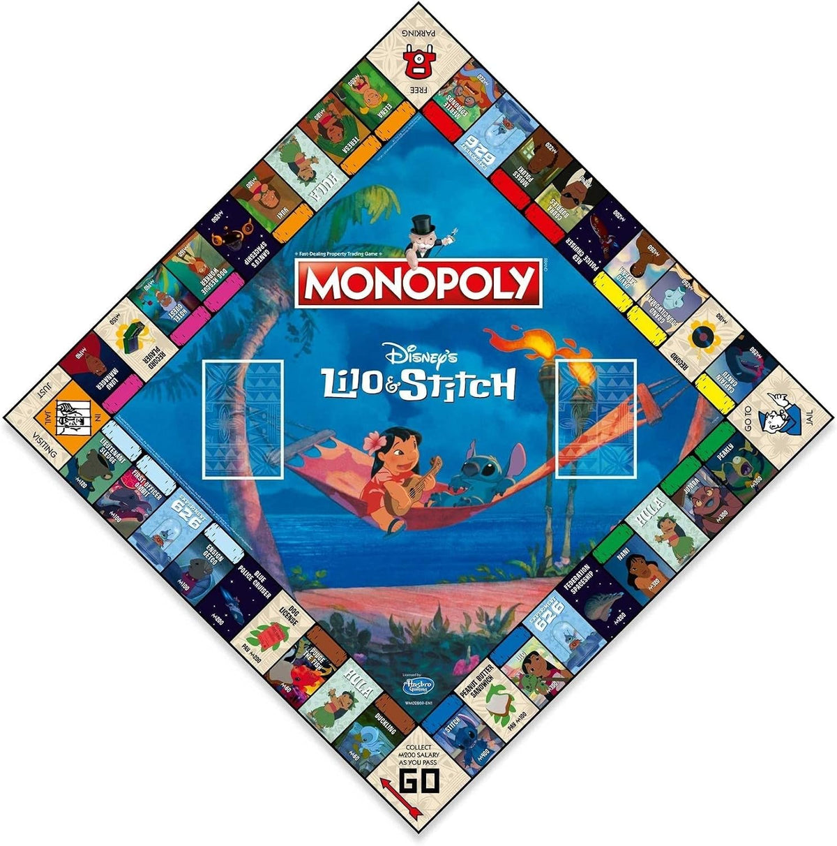 Winning Moves Juego de mesa de monopolio de Lilo y Stitch de Disney...