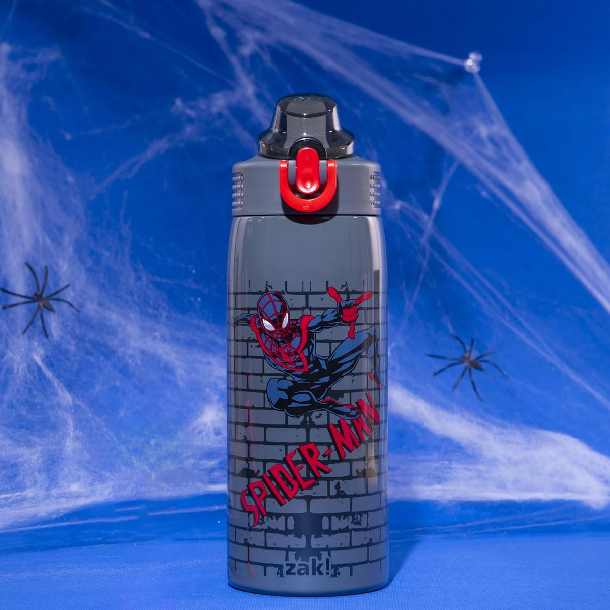Zak Designs Marvel Spider-Man Sage Botella de agua para niños con p...