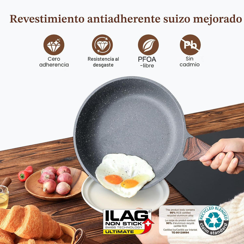 SENSARTE Sartén Antiadherente para Freír, Sartén para Tortilla con...