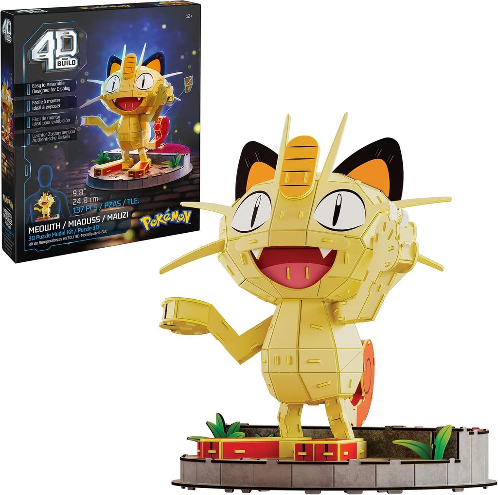Kit de modelo de rompecabezas 3D 4D Build Pokémon Meowth, decoració...
