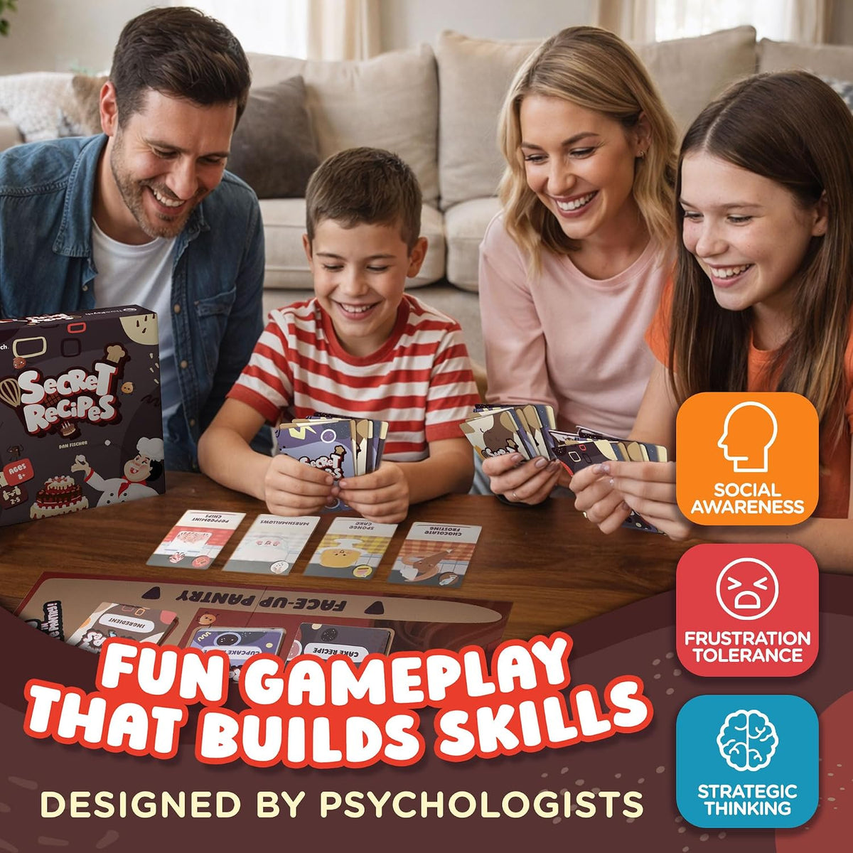 ThinkPsych Recetas secretas - Juego de cartas de estrategia Go Fish...