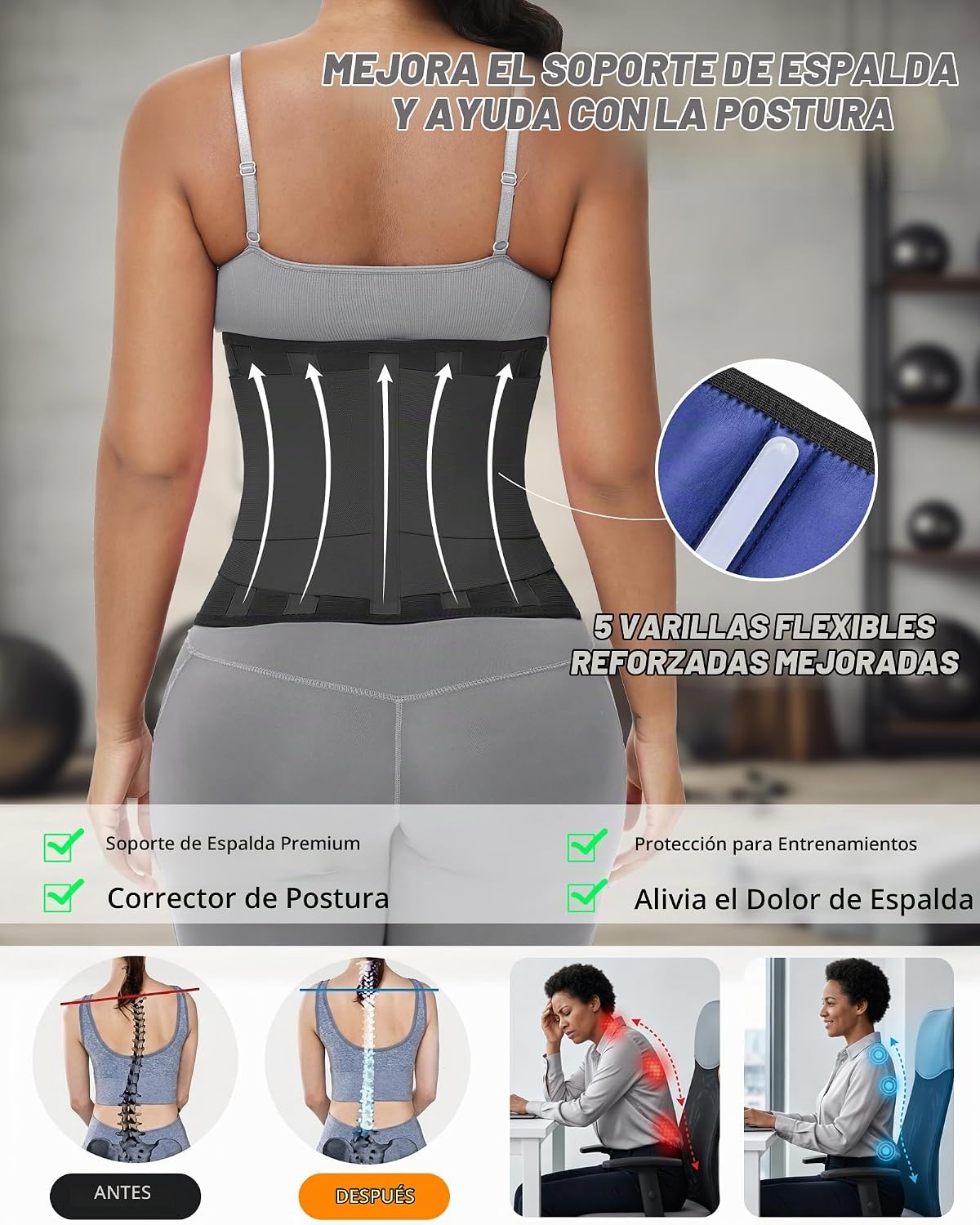 VENUZOR Entrenador de cintura para mujeres y hombres, cinturón de e...