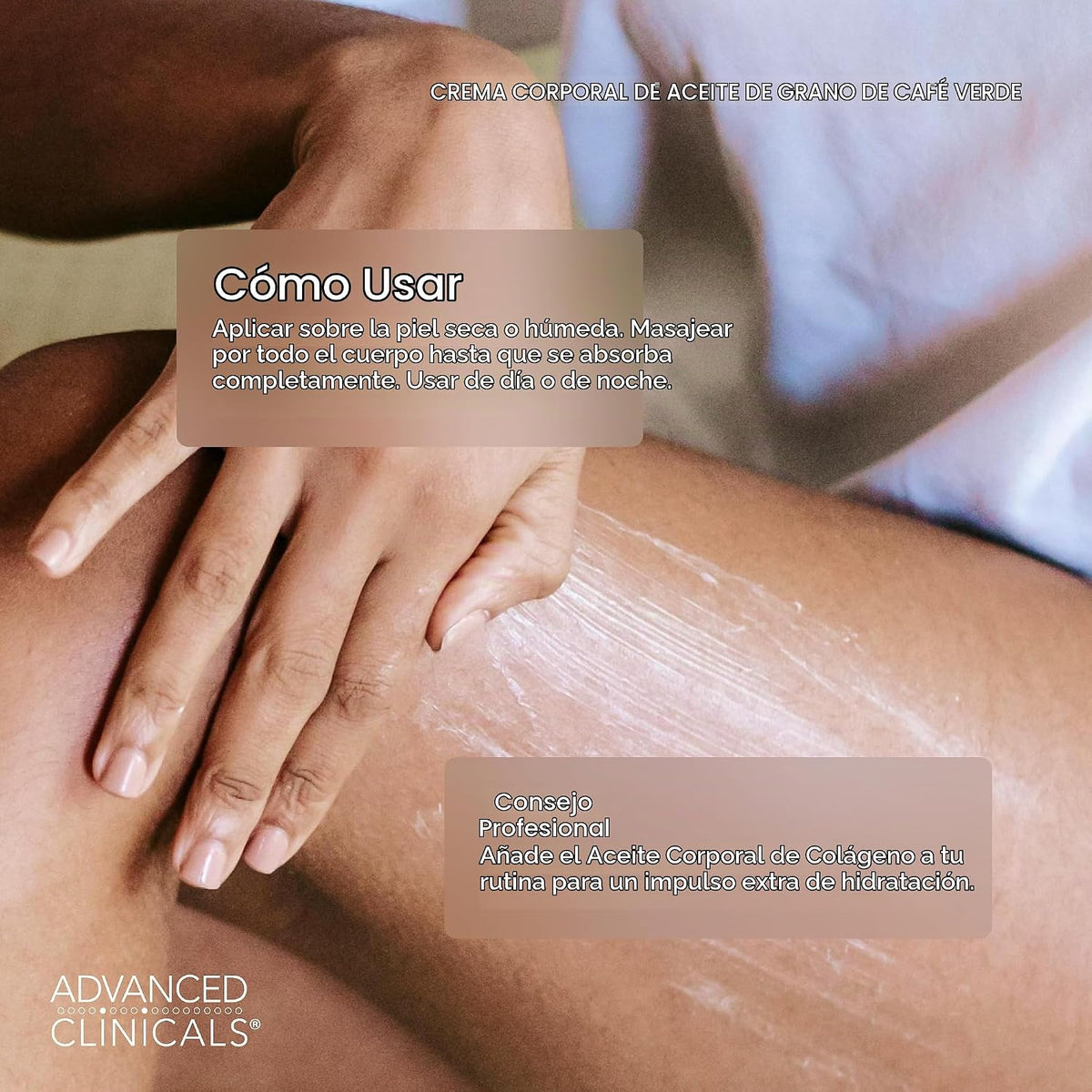 Advanced Clinicals Crema Hidratante Corporal Termoreafirmante con C...