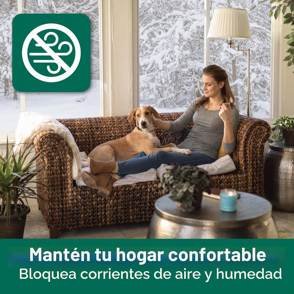 Cinta adhesiva de espuma marca Duck para sellado de clima para espa...