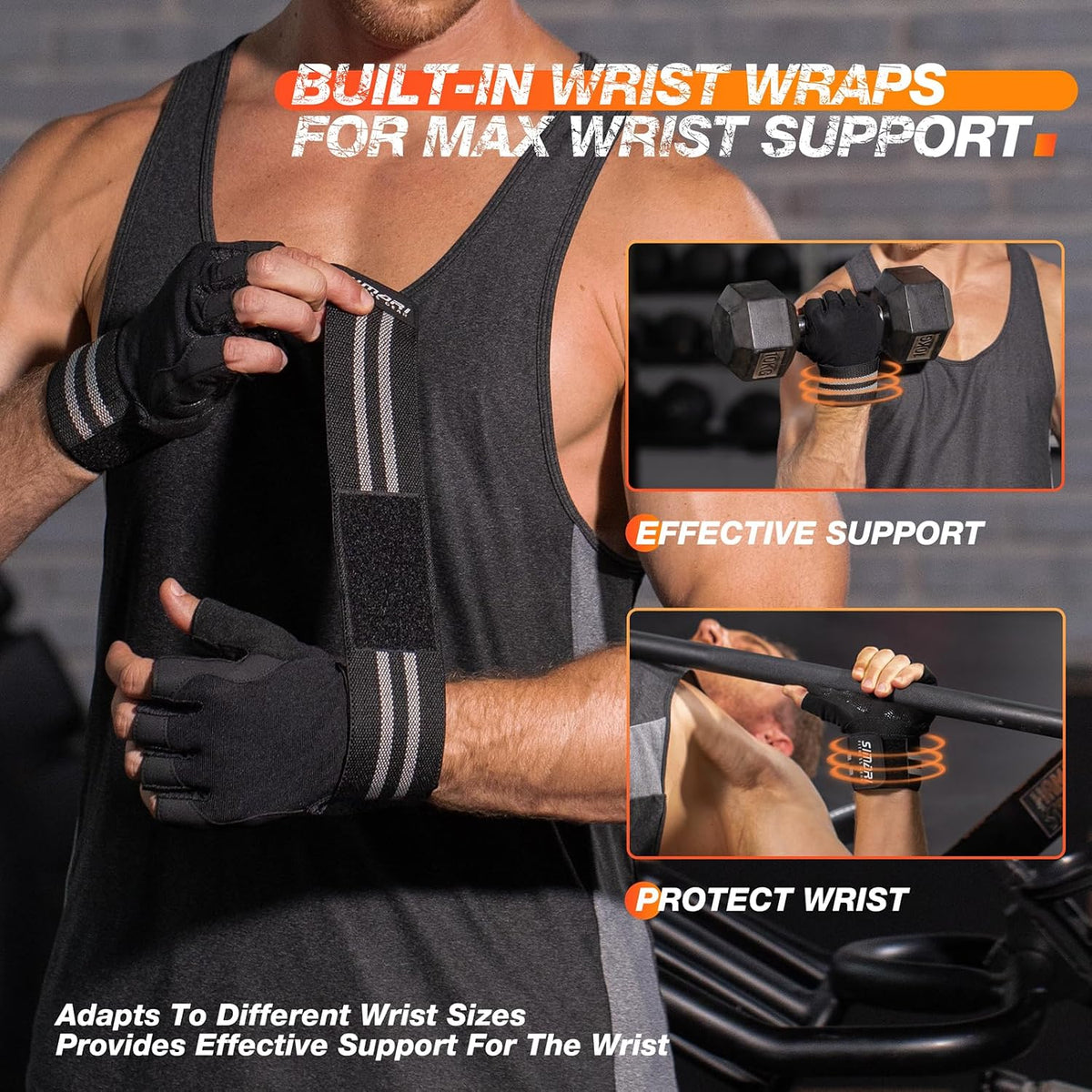 SIMARI Guantes de gimnasio de entrenamiento para hombres y mujeres,...