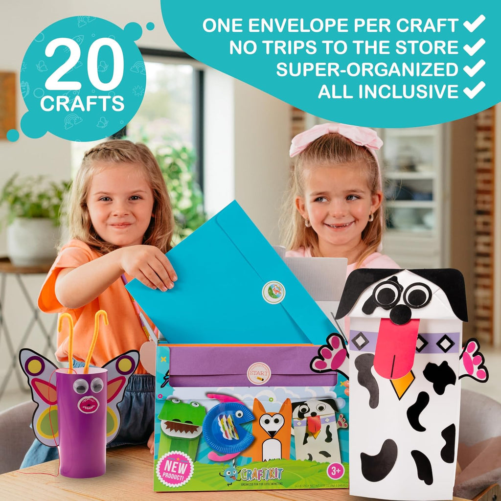 Craftikit® 20 artes y manualidades de animales para niños pequeños...