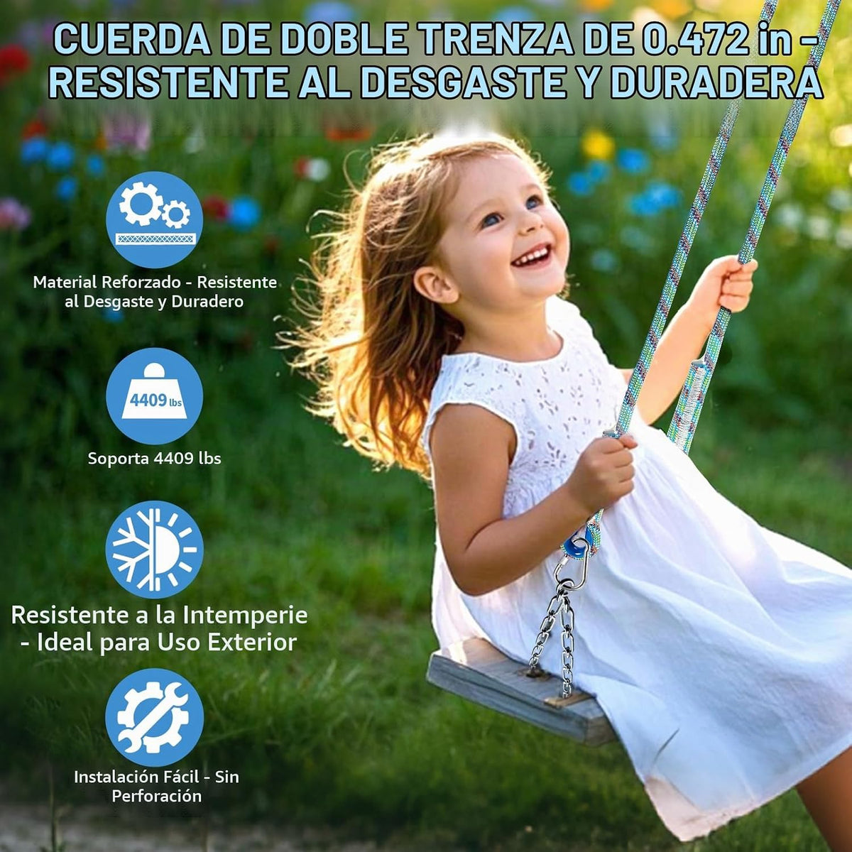 Correas de árbol para columpio Werfeito (juego de 2), 3 pies\/5 pie...