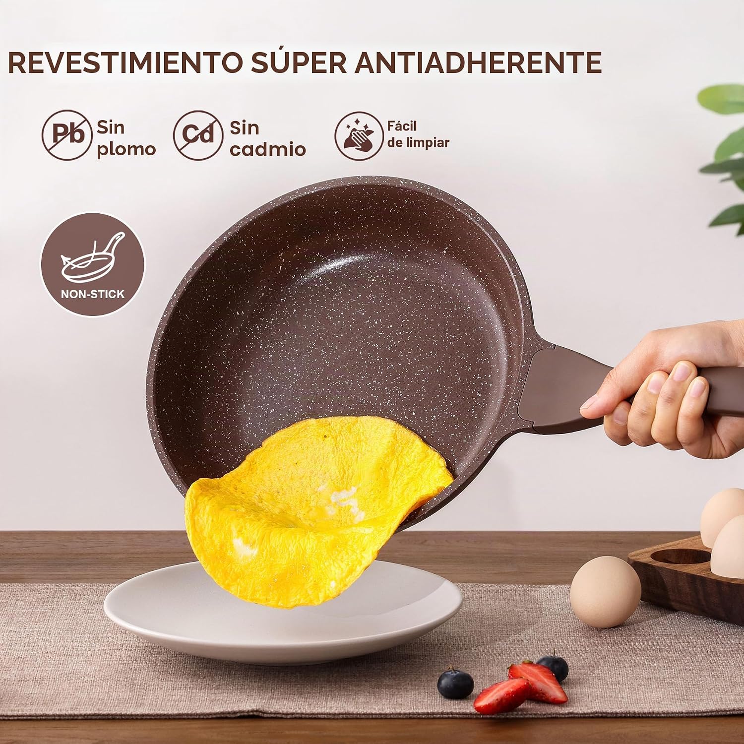 SENSARTE Juego de utensilios de cocina antiadherentes de 16 piezas,...