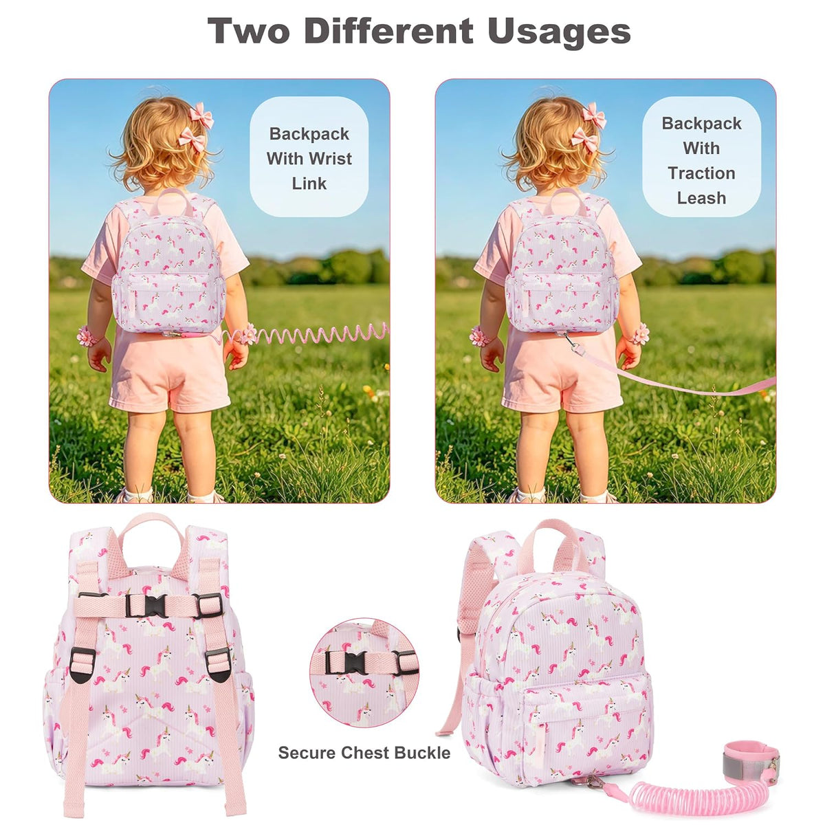 KingCheer Mochila de pana para niños pequeños con correa desmontabl...